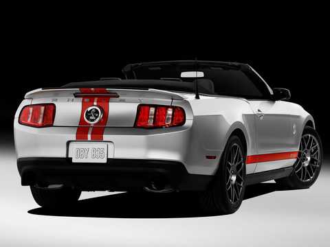 Back/Side of Ford Shelby GT500 Convertible Manual, 558hp, 2011 
