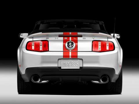 Back of Ford Shelby GT500 Convertible Manual, 558hp, 2011 