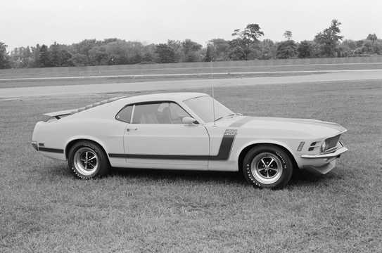 Side  of Ford Mustang Boss 302 Manual, 294hp, 1970 