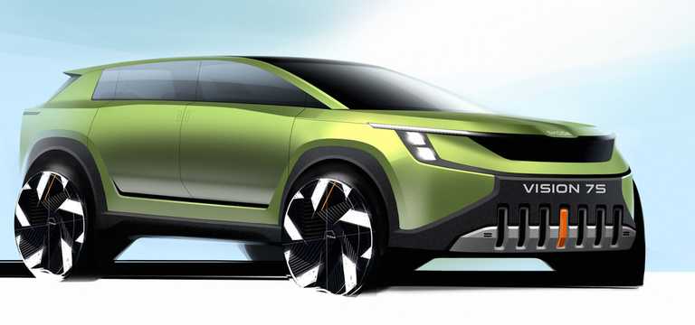Front/Side  of Škoda Vision 7S Concept Concept, 2023 