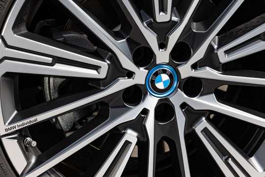 Close-up of BMW iX1 xDrive30, 313hp, 2023 