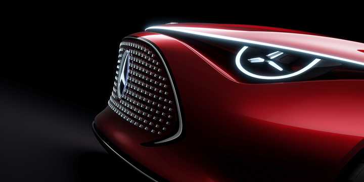 Close-up of Mercedes-Benz CLA Electric Concept, 2024 