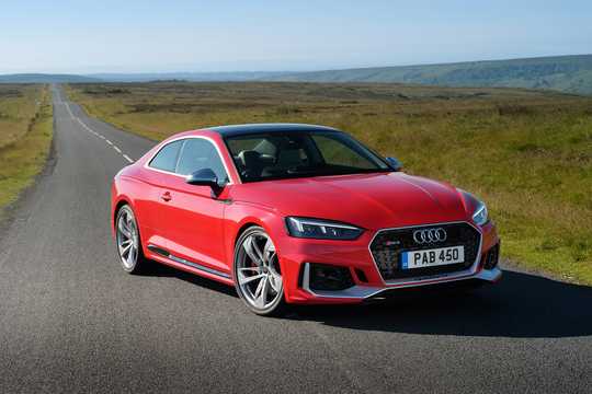 Front/Side  of Audi RS 5 Coupé 2.9 V6 TFSI quattro TipTronic, 450hp, 2020 