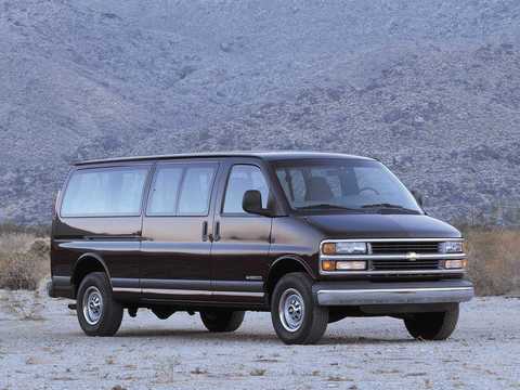 Fram/Sida av Chevrolet Express G3500 Passenger Van 1996 