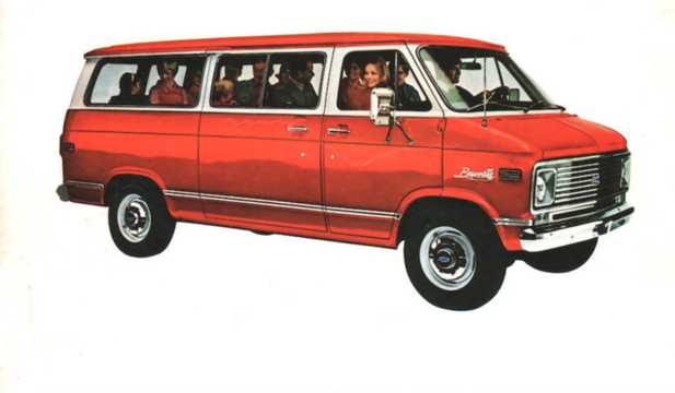 Front/Side  of Chevrolet G20 Sportvan 1972 