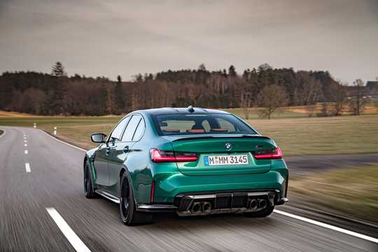 Back/Side of BMW M3 Competition Steptronic, 510hp, 2021 