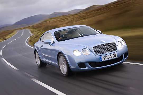 Front/Side  of Bentley Continental GT 6.0 W12 Automatic, 560hp, 2003 