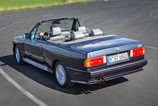 Back/Side of BMW M3 Convertible Manual, 195hp, 1986 