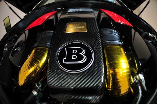 Engine compartment  of Brabus CLS 720 B63S Shooting Brake , 730hp, 2013 