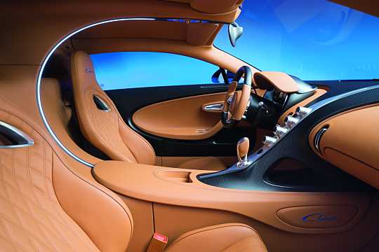 Interior of Bugatti Chiron 8.0 W16 DSG Sequential, 1521hp, 2016 