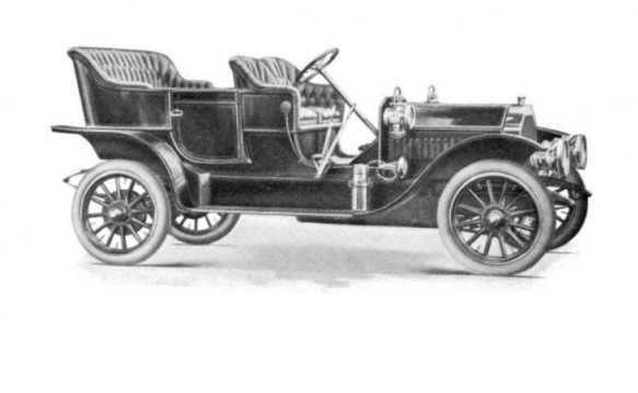Side  of Buick Model 17 5.2 Manual, 33hp, 1909 