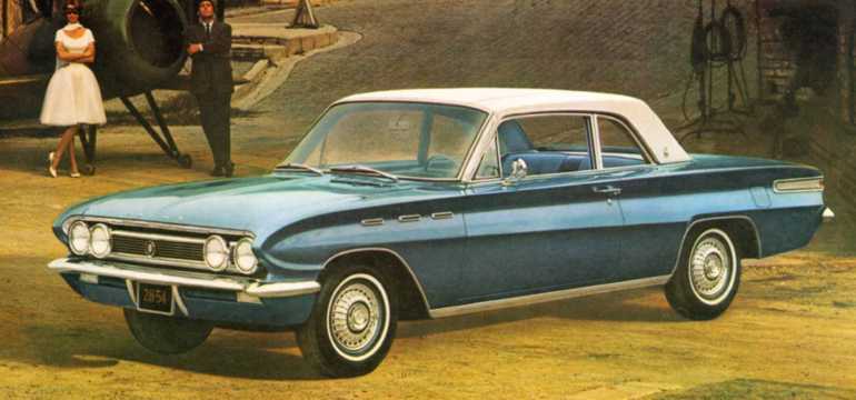 Front/Side  of Buick Skylark Coupé 3.5 V8 Manual, 157hp, 1961 