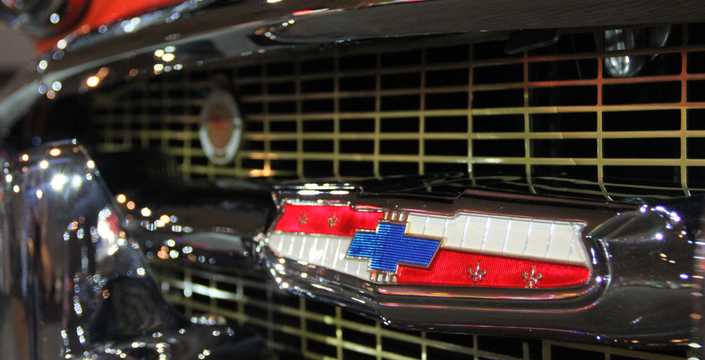 Close-up of Chevrolet Bel Air Convertible 1957 