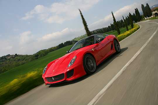 Front/Side  of Ferrari 599 GTO 6.0 V12 Sequential, 670hp, 2010 