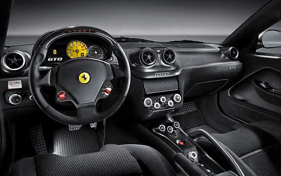 Interior of Ferrari 599 GTO 6.0 V12 Sequential, 670hp, 2010 