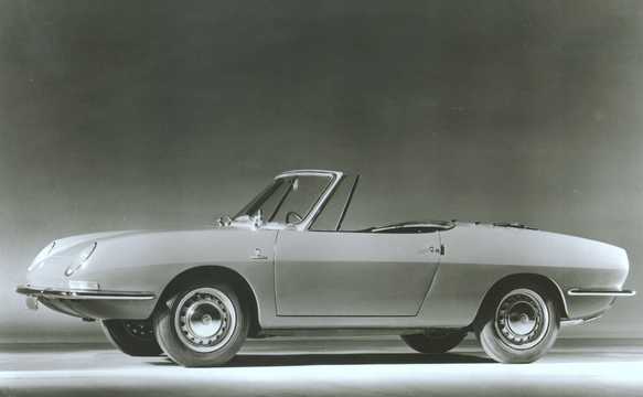 Front/Side  of Fiat 850 Spider 0.84 Manual, 49hp, 1965 
