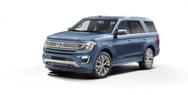 Front/Side  of Ford Expedition 3.5 V6 EcoBoost ControlTrac SelectShift, 406hp, 2018 