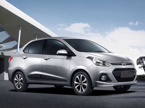 Fram/Sida av Hyundai Xcent 2014 