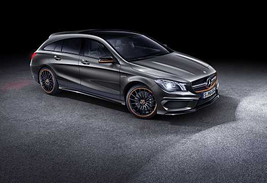 Front/Side  of Mercedes-Benz CLA 250 Sport 4MATIC Shooting Brake 7G-DCT, 211hp, 2015 