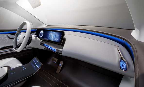 Interior of Mercedes-Benz Generation EQ 70 kWh, 408hp, 2016 