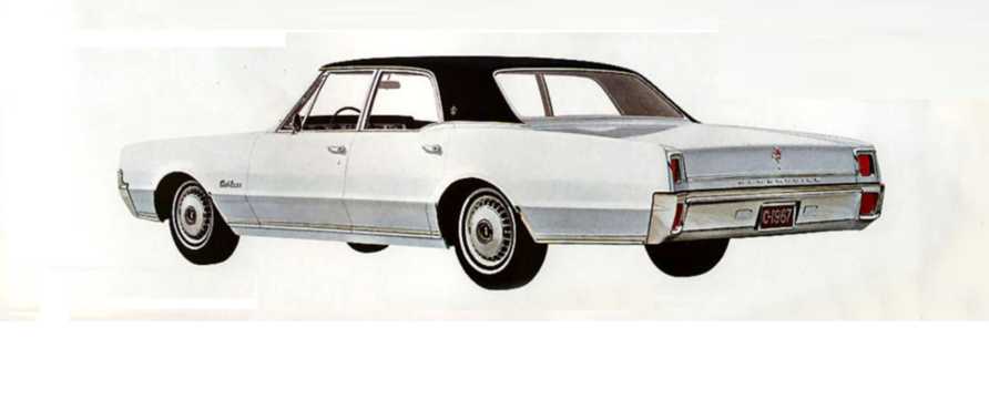 Bak/Sida av Oldsmobile Cutlass Supreme Town Sedan 5.4 V8 324hk, 1967 