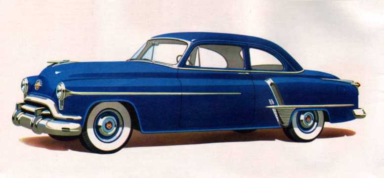 Front/Side  of Oldsmobile Super 88 DeLuxe Club Coupé 5.0 V8 137hp, 1951 