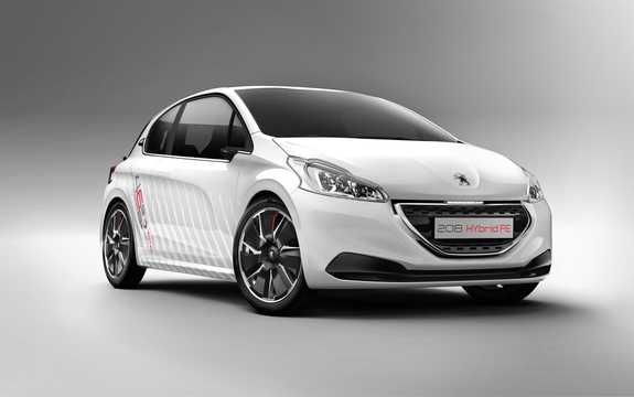 Front/Side  of Peugeot 208 HYbrid FE 1.2 + 0.56 kWh Automatic, 109hp, 2013 