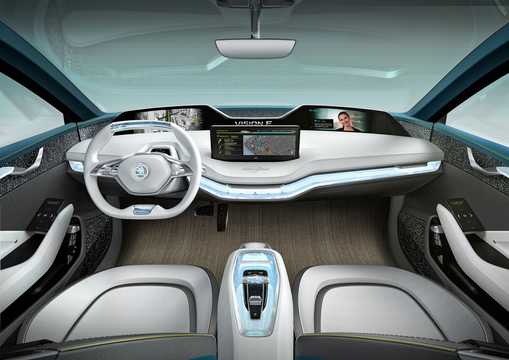Interior of Škoda Vision E Electric AWD, 306hp, 2017 