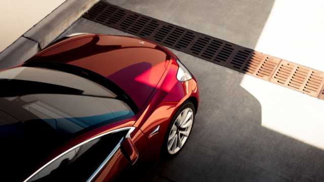 Close-up of Tesla Model 3 2018 