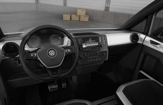 Interiör av Volkswagen e-Co-Motion Electric, 115hk, 2013 