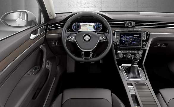 Interior of Volkswagen Passat 2015 