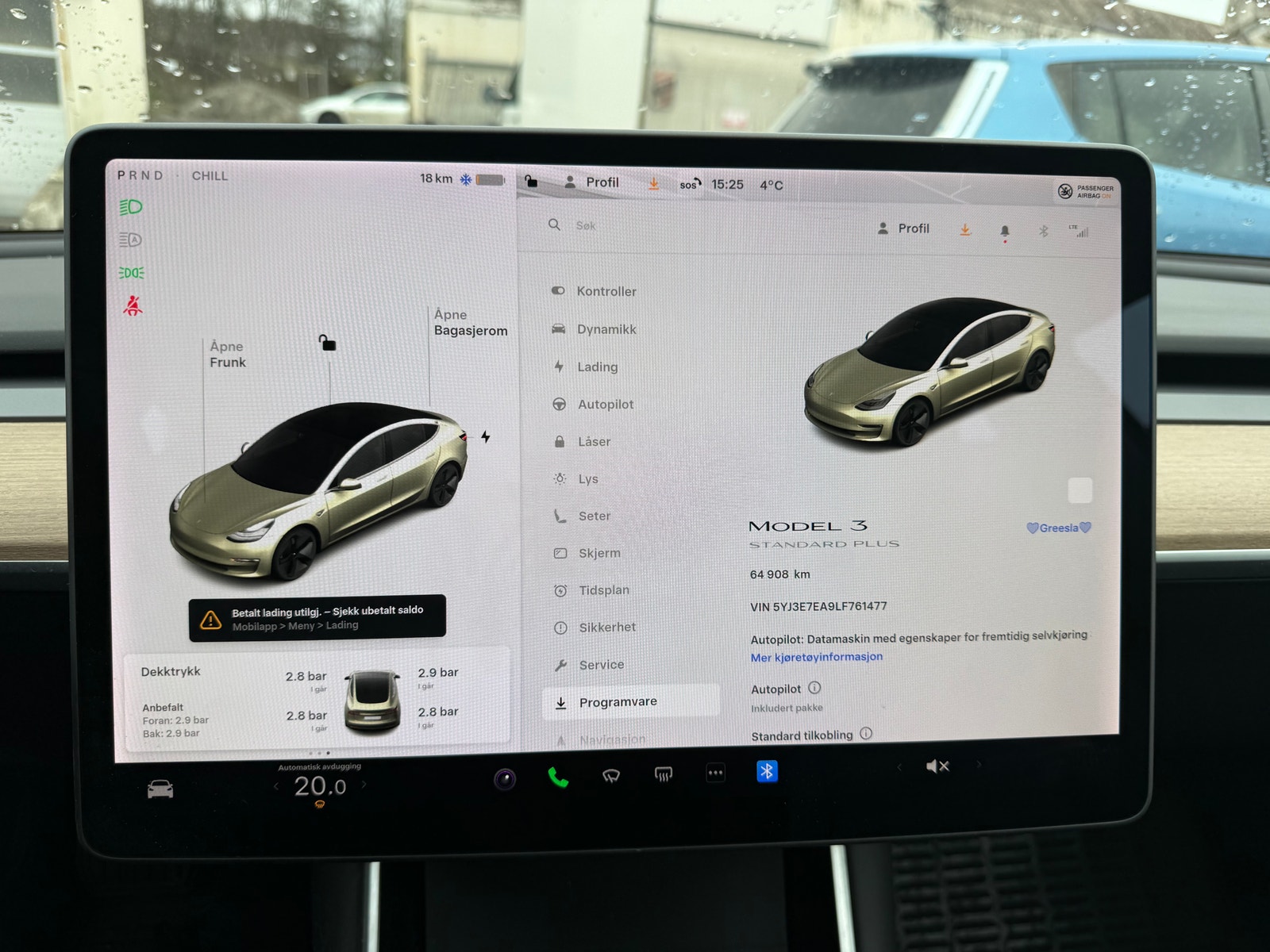 Tesla Model 3 Standard Range Plus, 283hp, 2020