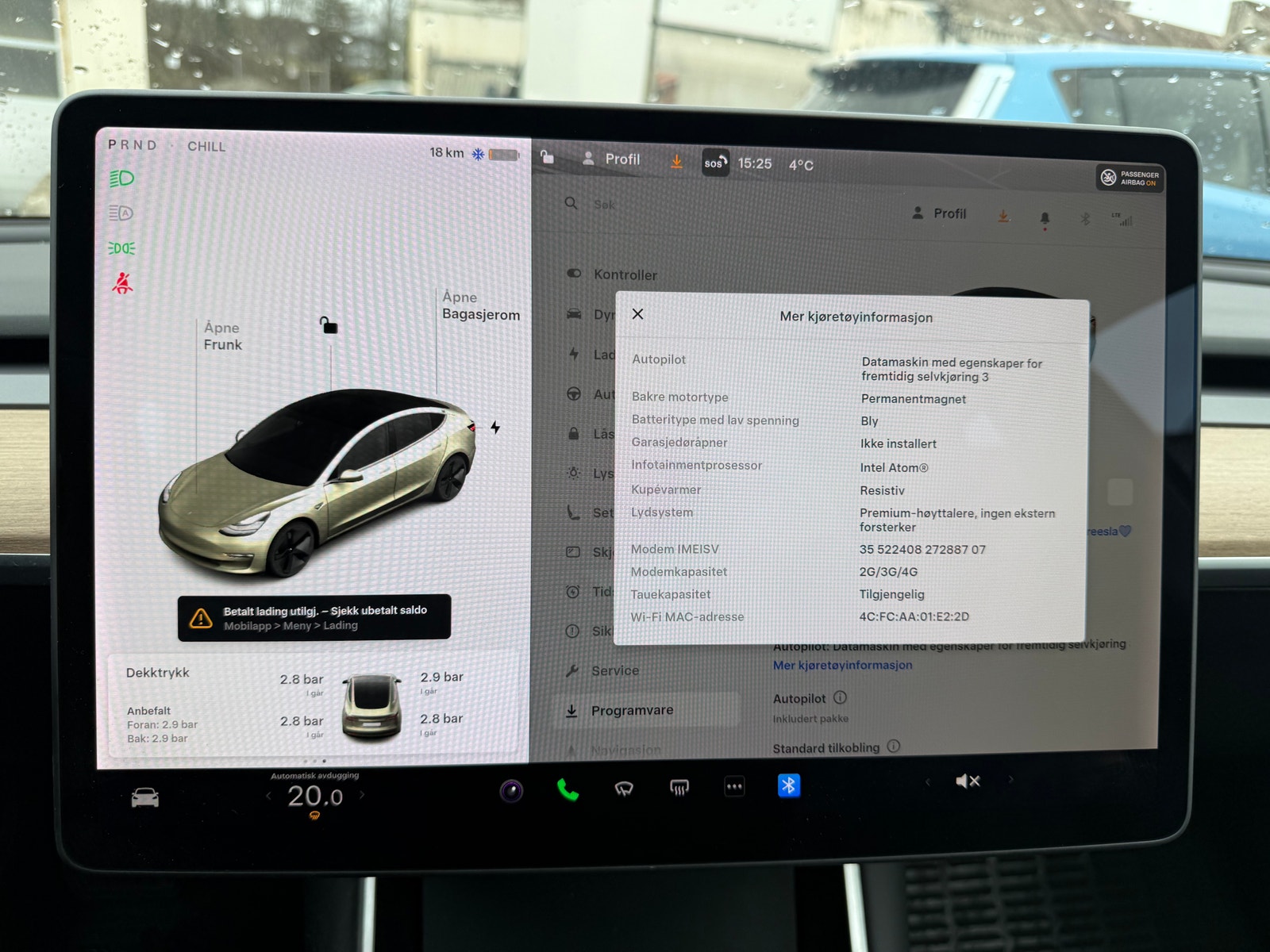 Tesla Model 3 Standard Range Plus, 283hp, 2020