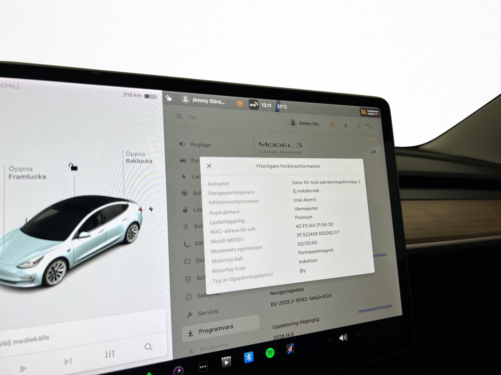 Tesla Model 3 Long Range AWD, 498ps, 2021