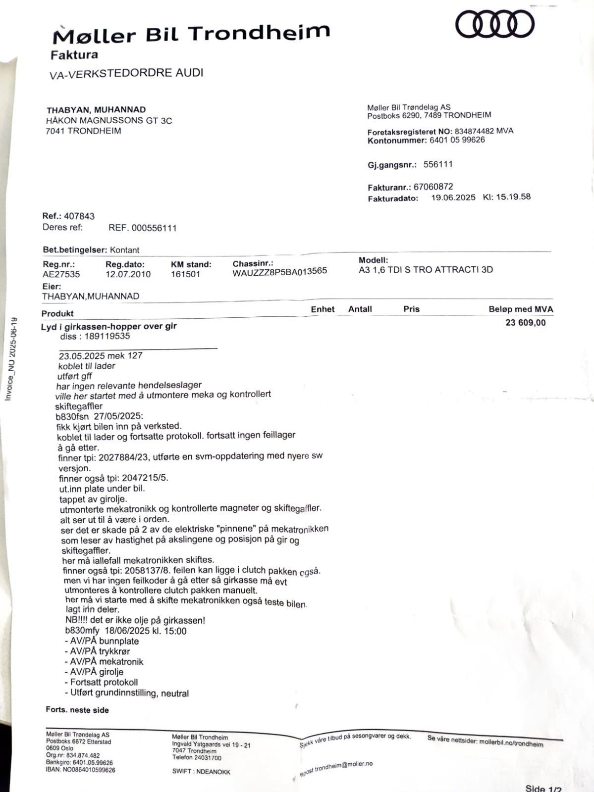 Audi A3 1.6 TDI  S Tronic, 105hp, 2011