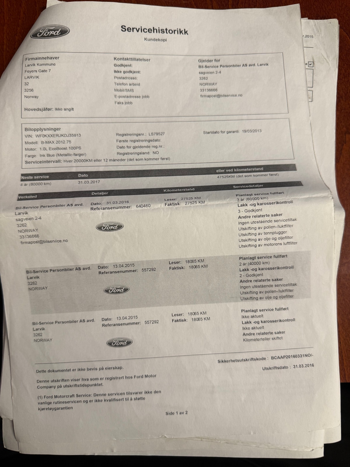 Ford B-Max 1.0 EcoBoost Manual, 100hp, 2013