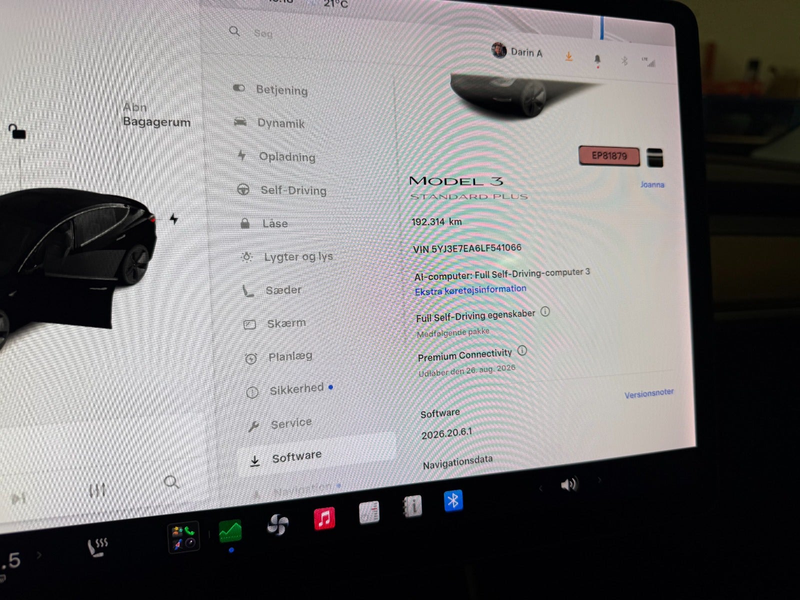 Tesla Model 3 Standard Range Plus, 325hk, 2020