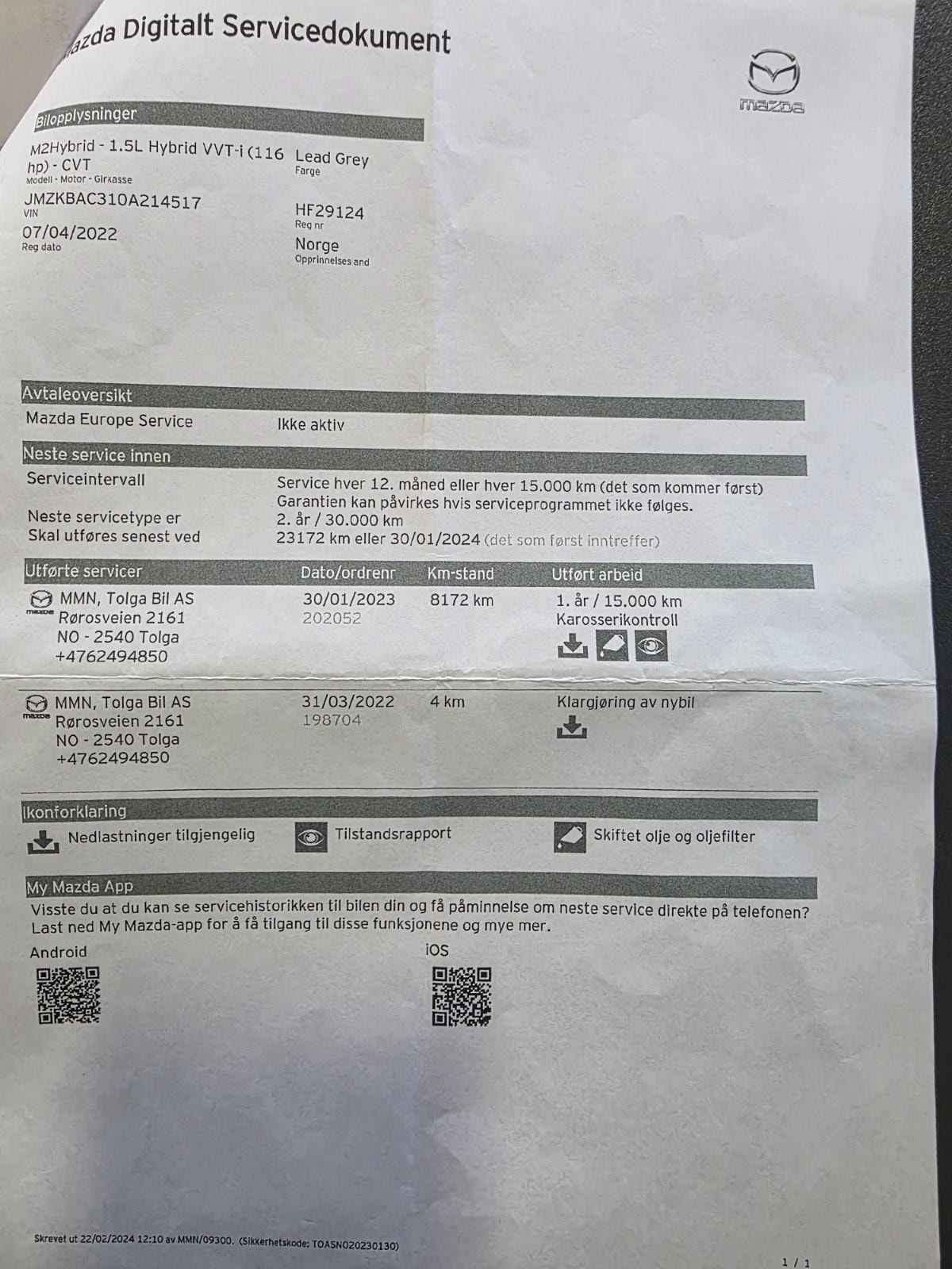 Mazda 2 Hybrid Automatic, 6-trins, 116ps, 2022