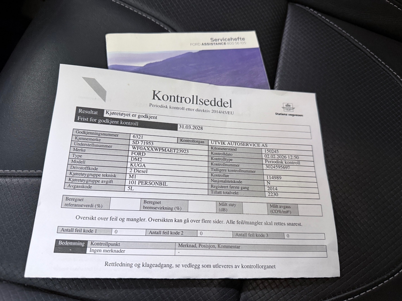 Ford Kuga 2.0 TDCi AWD Powershift, 6-trinn, 163hk, 2014