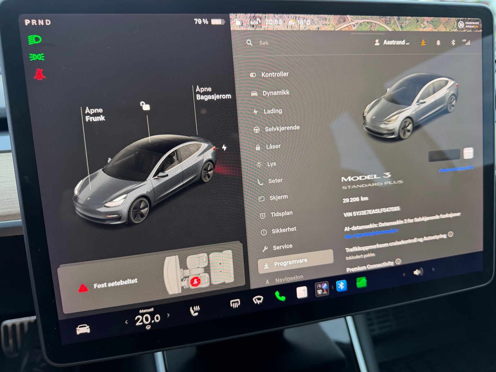 Tesla Model 3 Standard Range Plus, 325hk, 2020