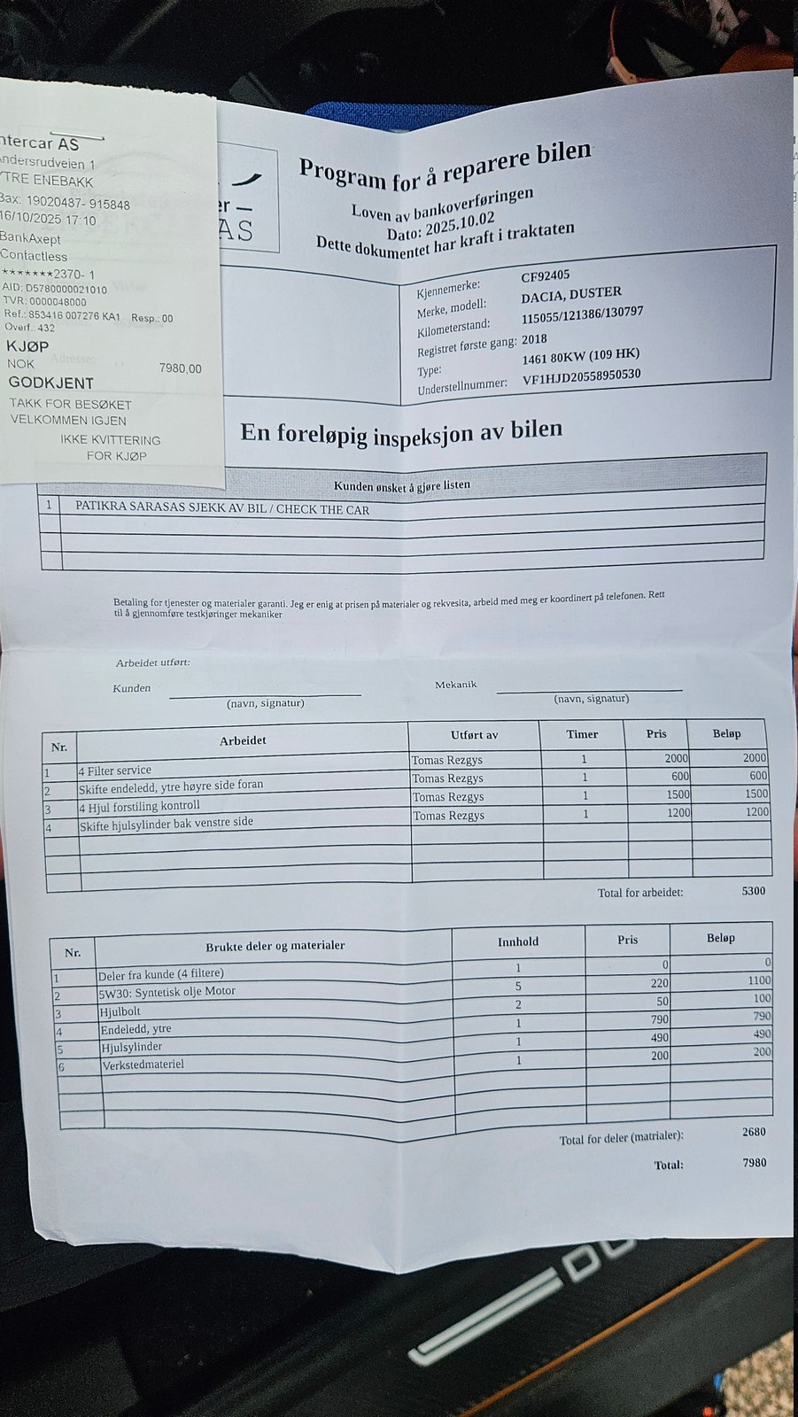 Dacia Duster 1.5 dCi EDC, 6-trins, 109ps, 2018