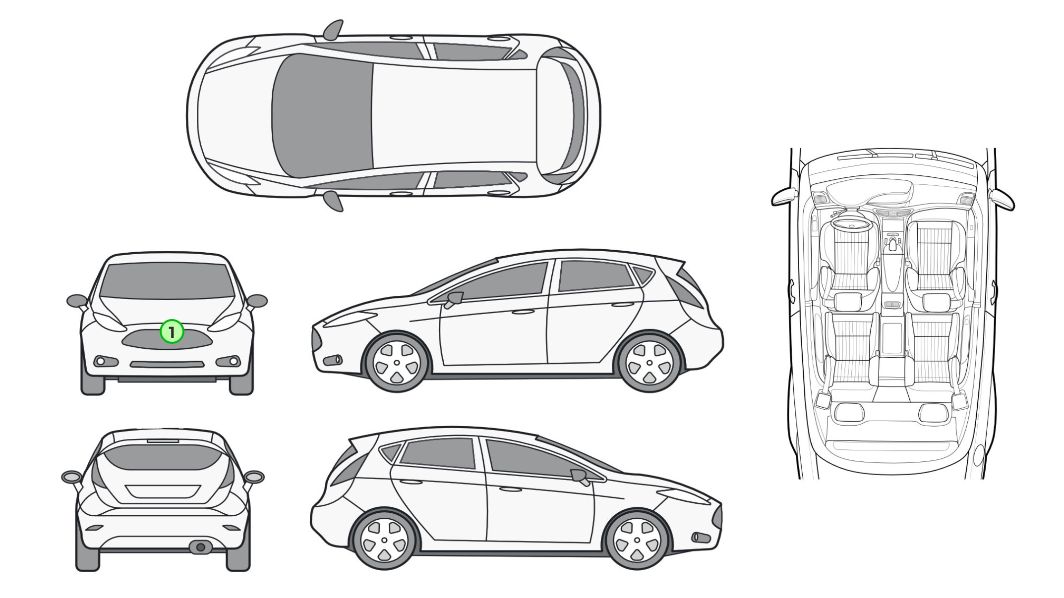 Fiat 500 Hybrid Manual, 6-trins, 70ps, 2022
