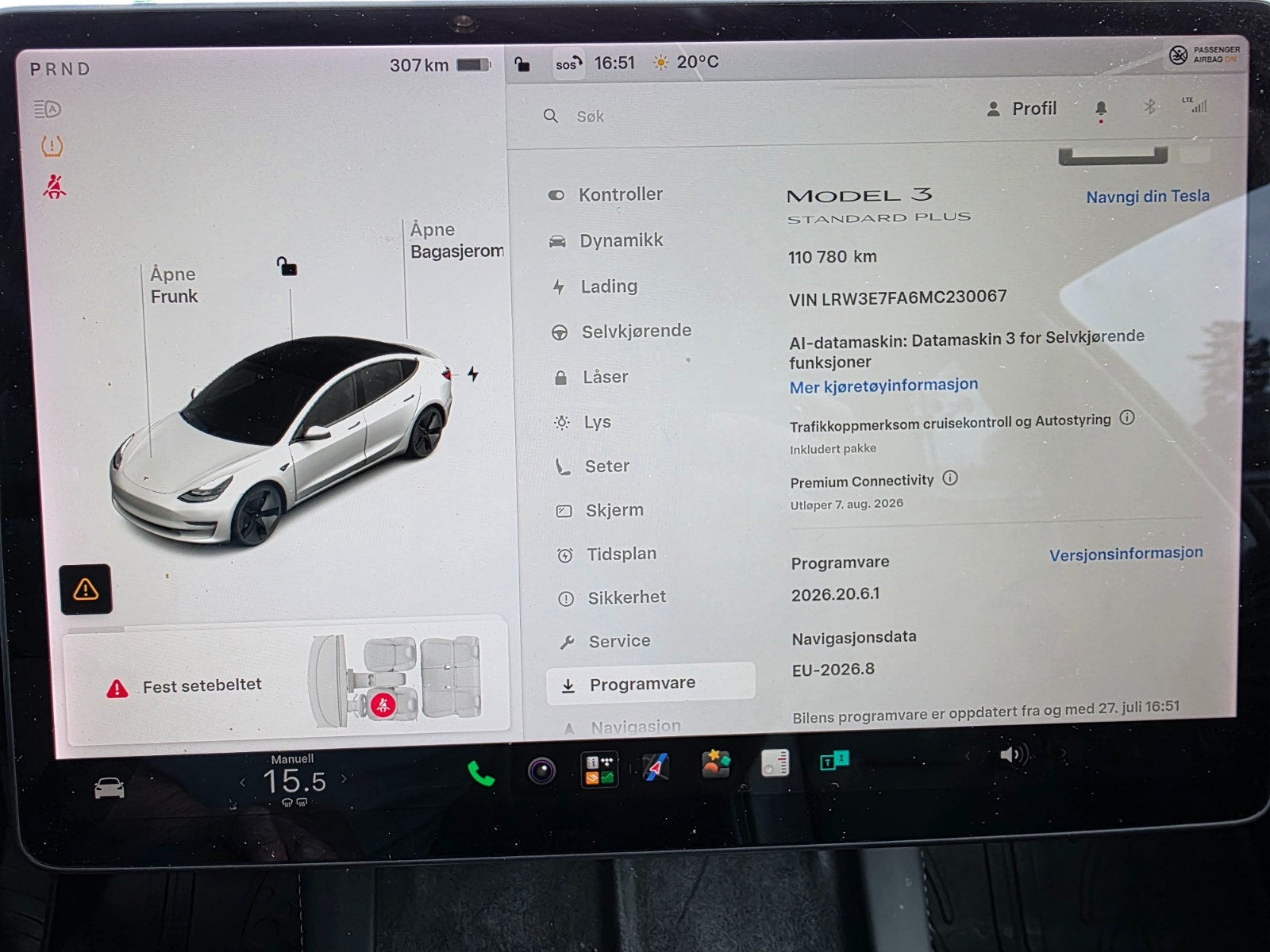 Tesla Model 3 Standard Range Plus, 325ps, 2021