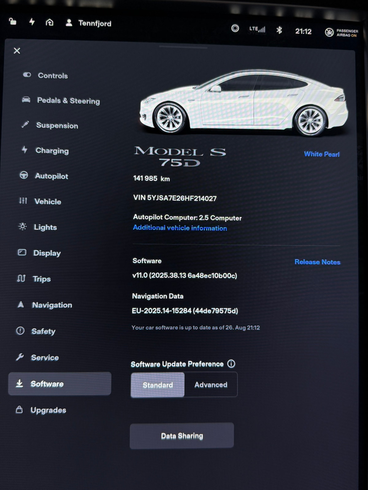Tesla Model S 75D, 525ps, 2017