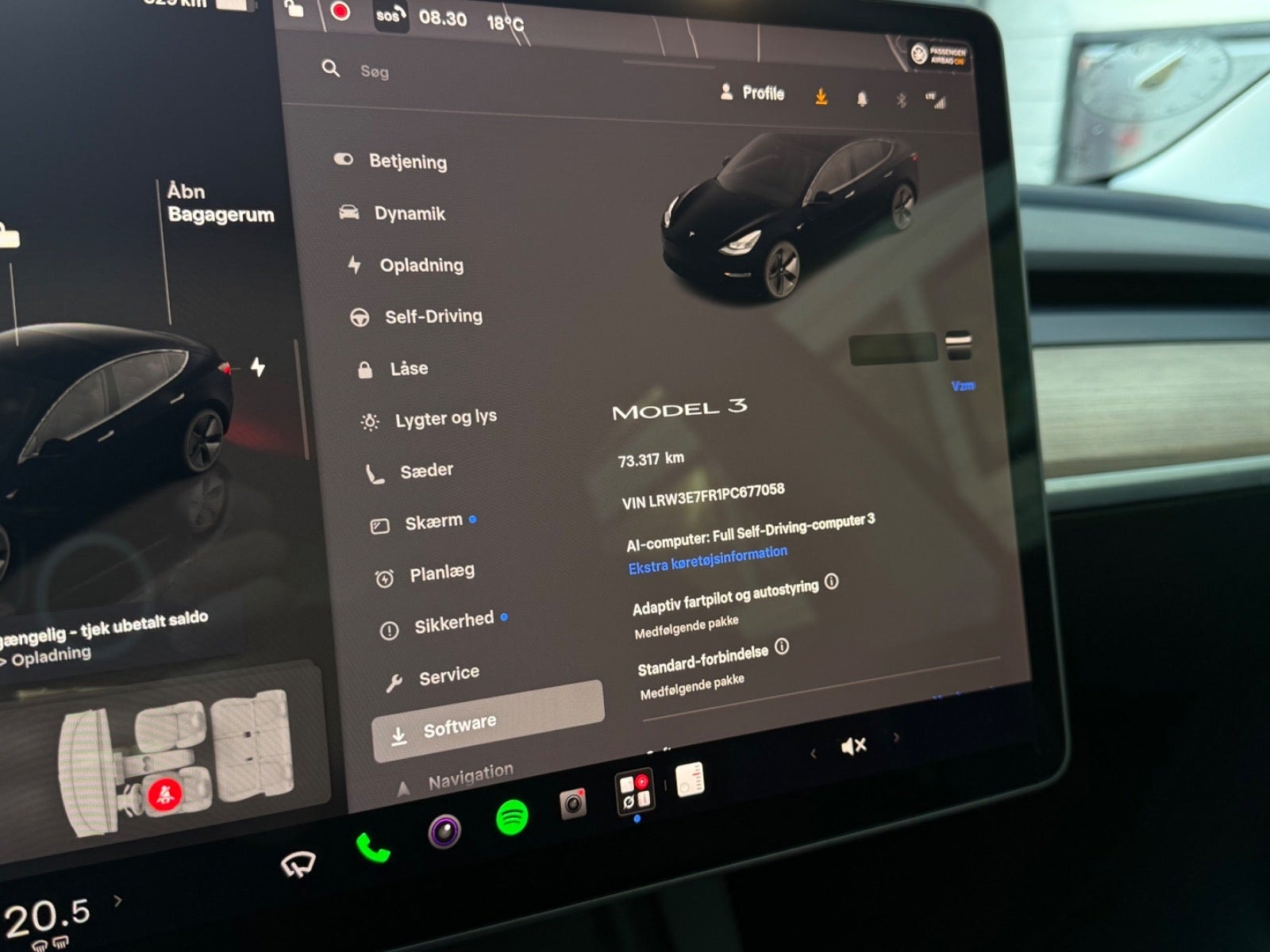 Tesla Model 3 Standard Range, 283hp, 2023