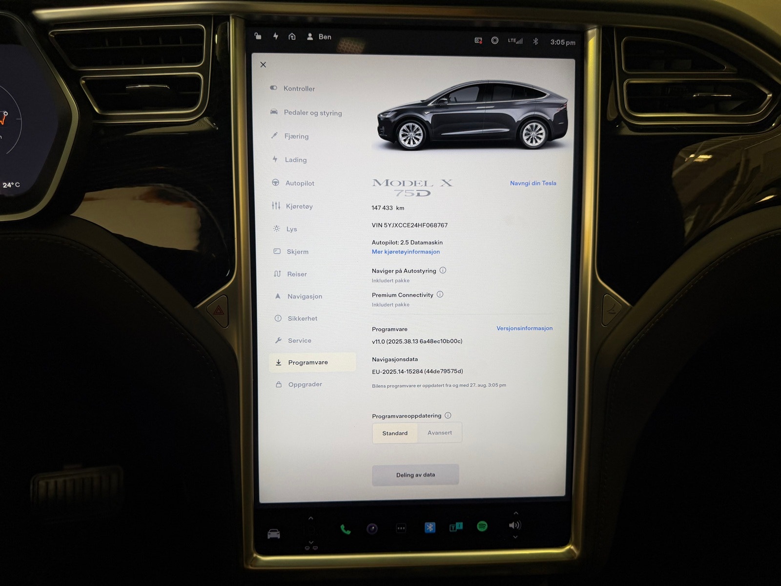 Tesla Model X 75D, 525hp, 2017