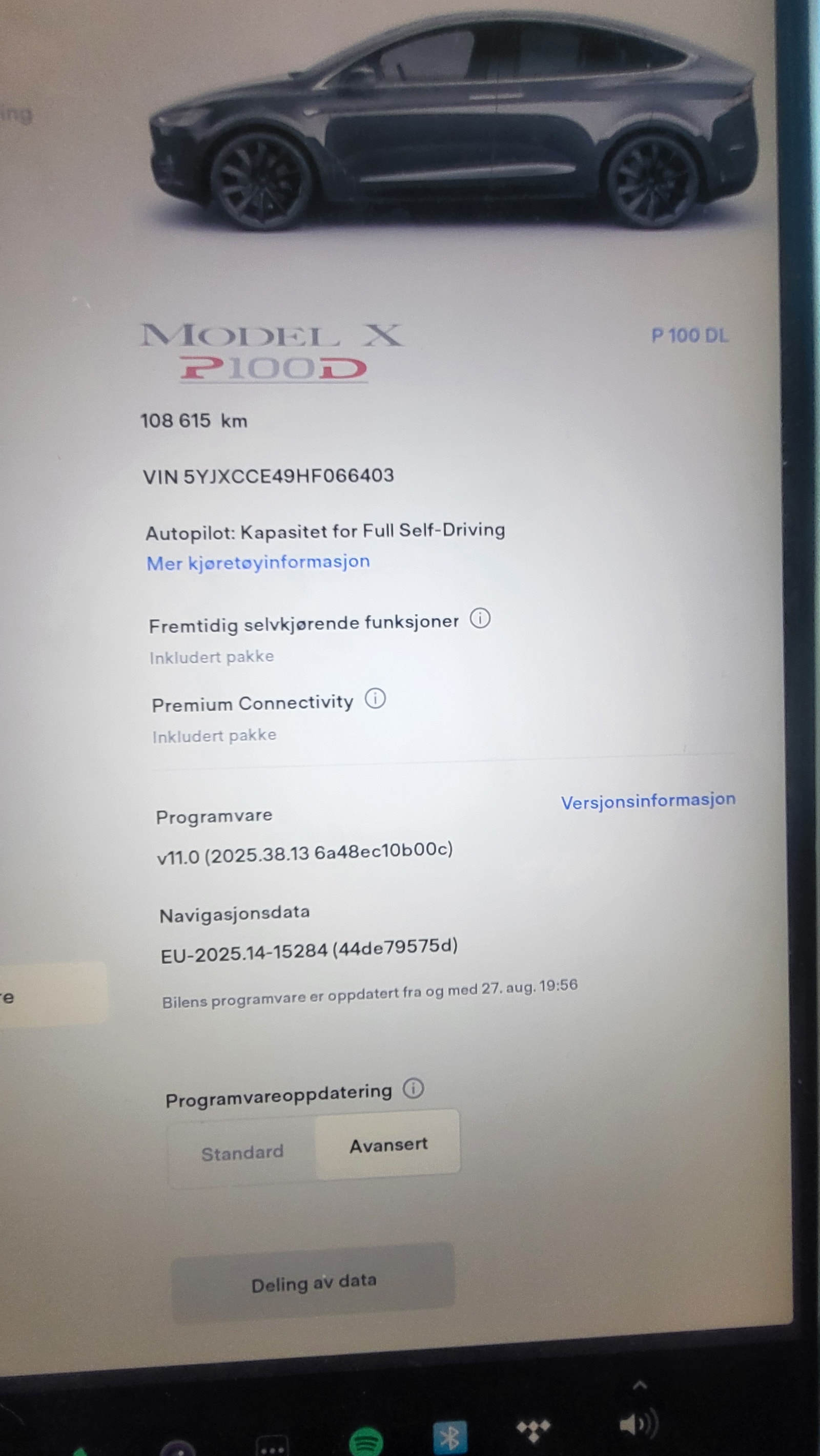 Tesla Model X P100D, 611ps, 2017