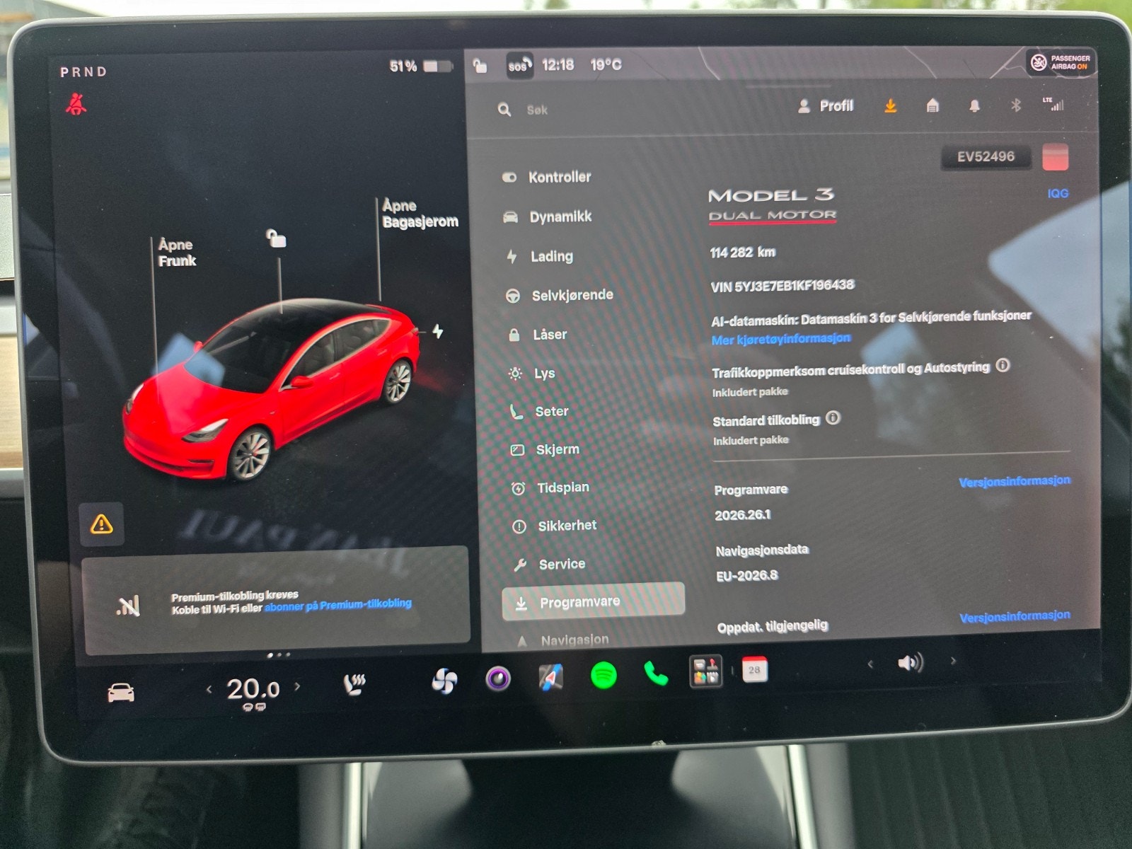 Tesla Model 3 Performance, 513hk, 2019