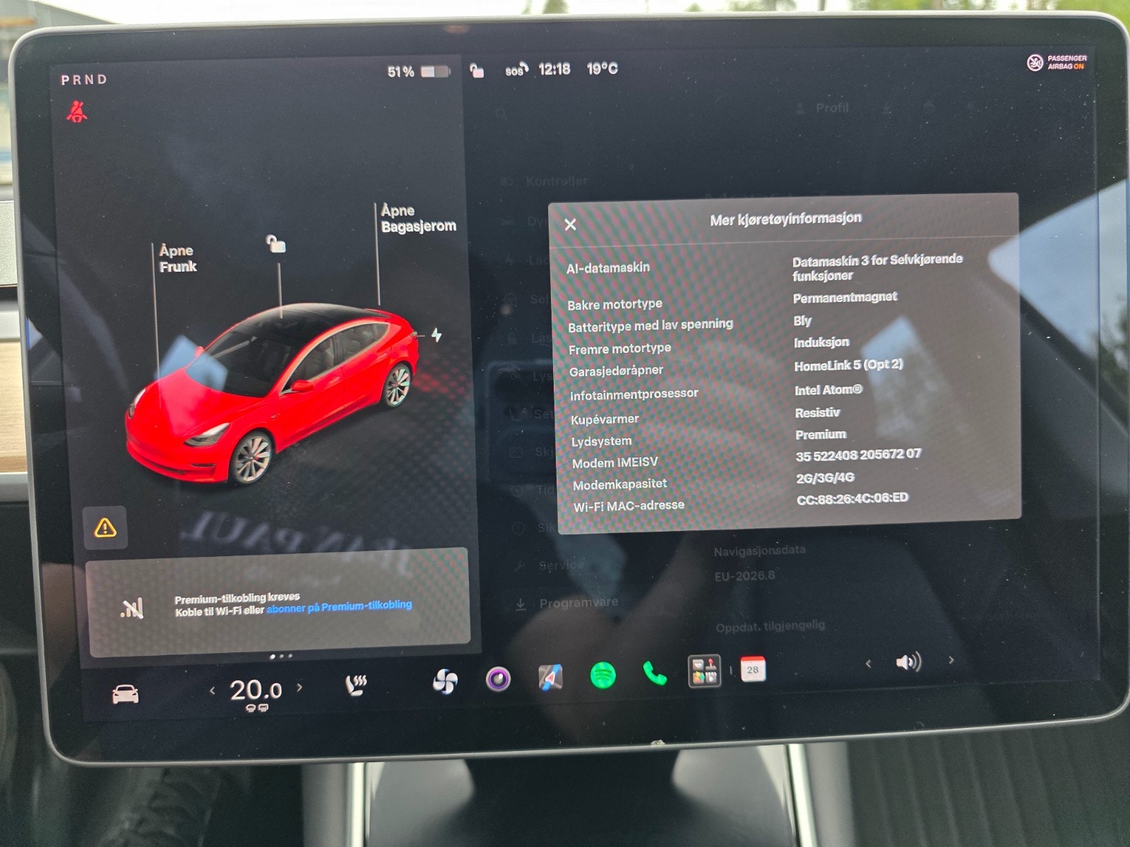 Tesla Model 3 Performance, 513hk, 2019