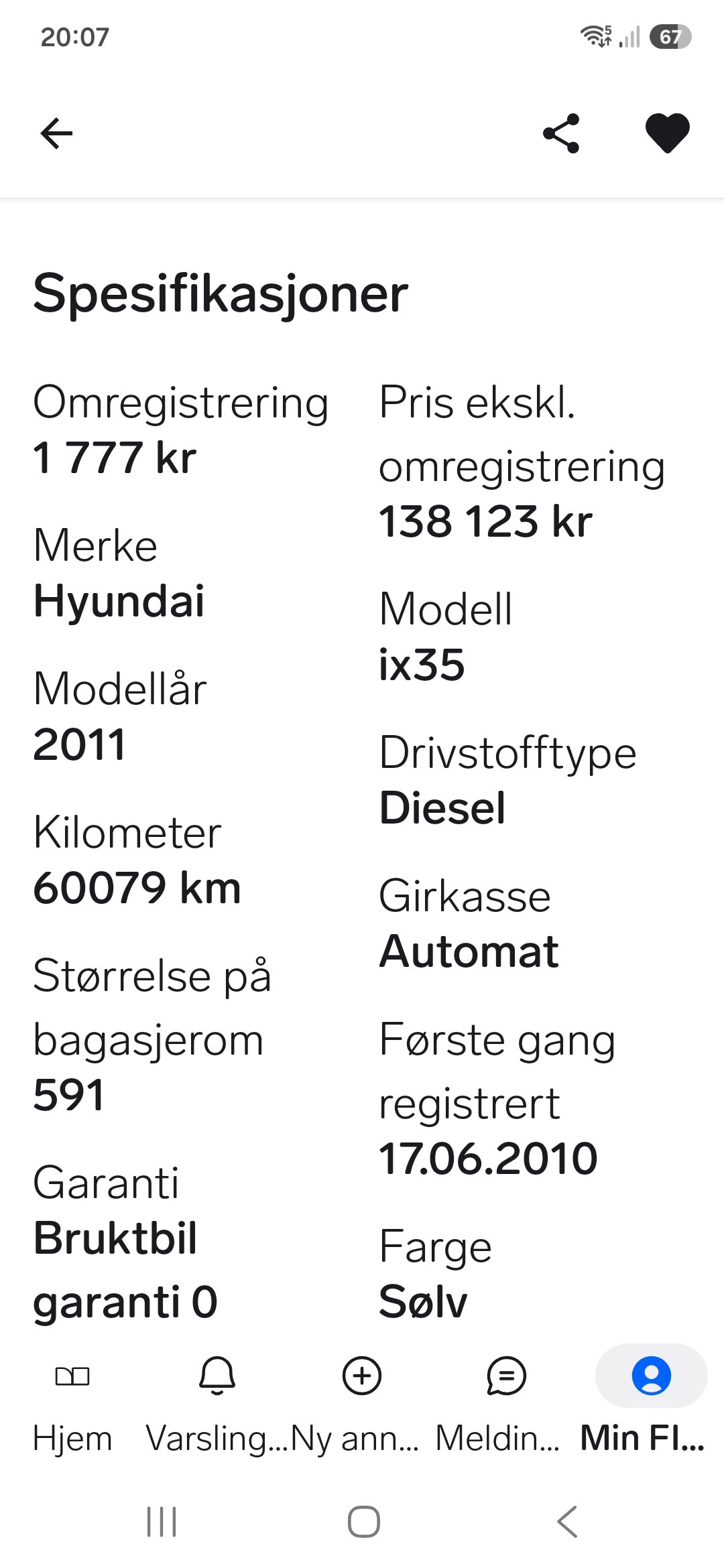 Hyundai ix35 2.0 CRDi 4WD Automatic, 6-trins, 184ps, 2011